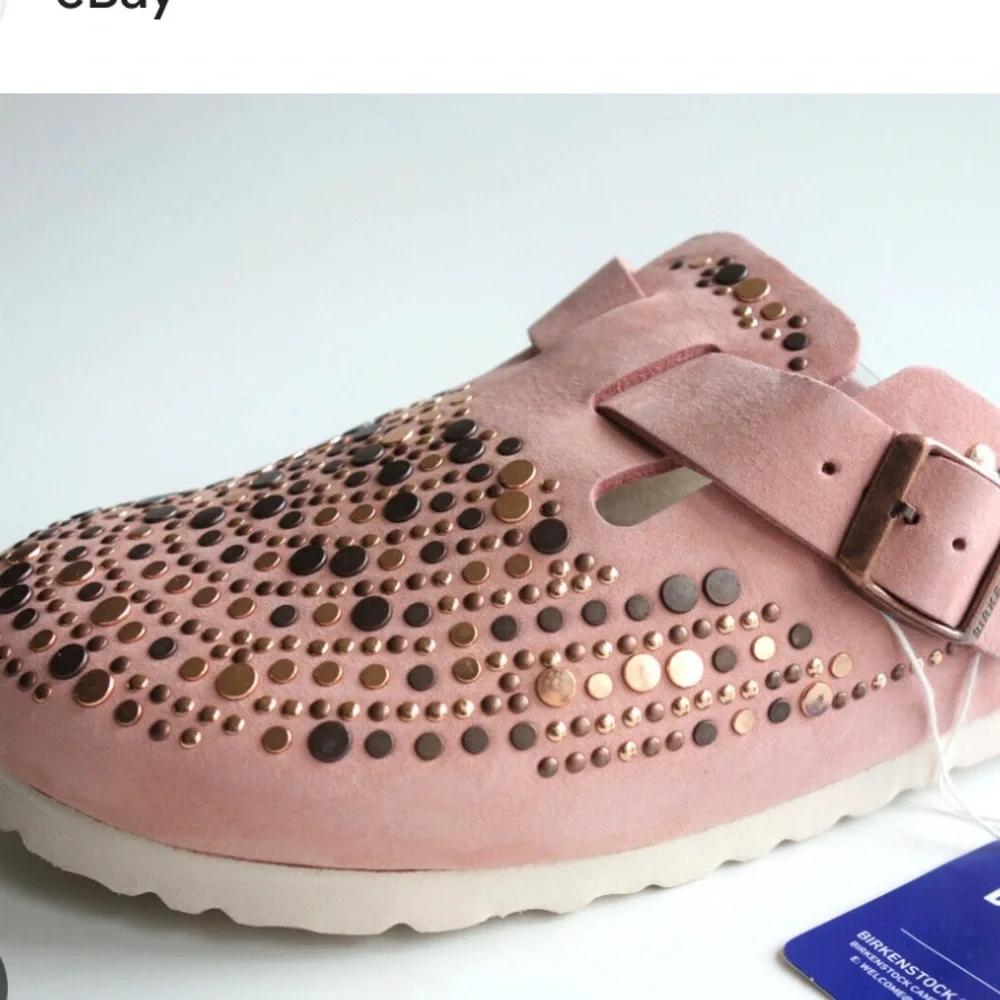 Birkenstock Pink Mules with Metallic Accents - Picture 4 of 7